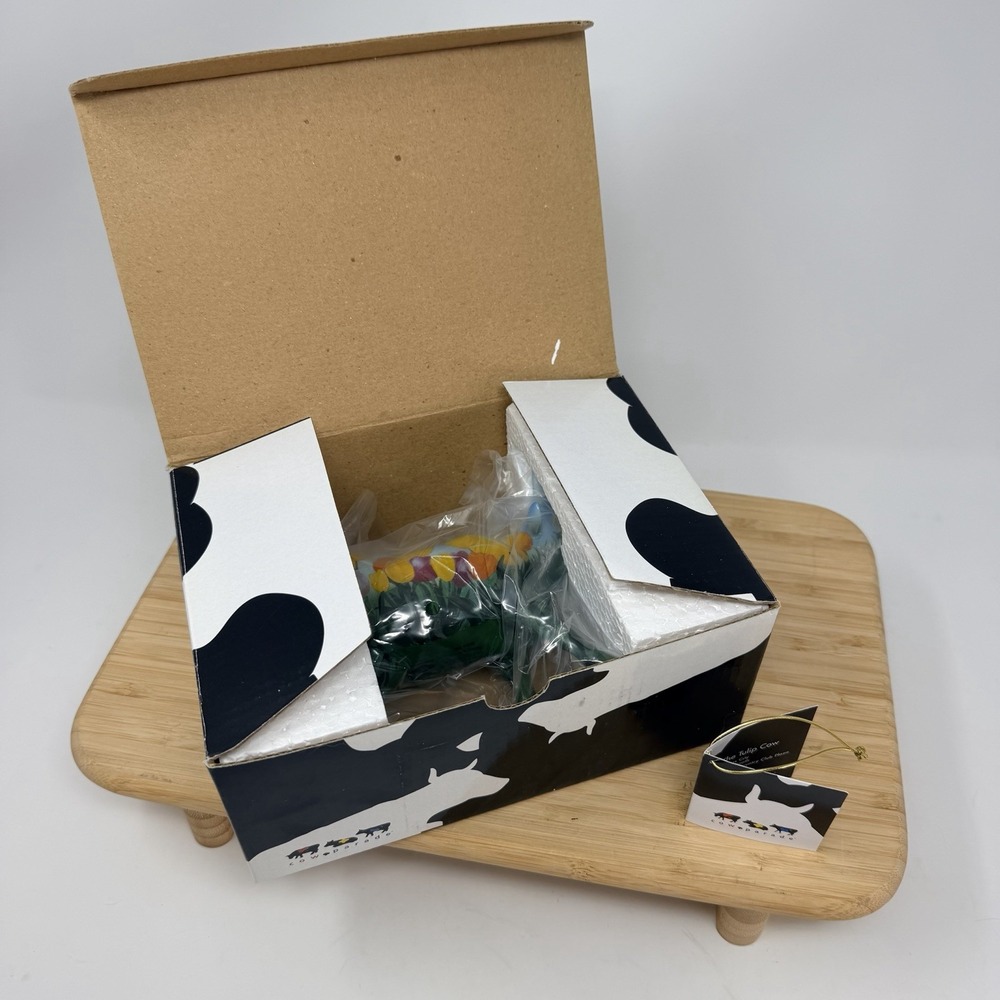 Cow Parade The Tulip Cow #9204 Westland 2002 With Box & Tag EUC Cow Figurine